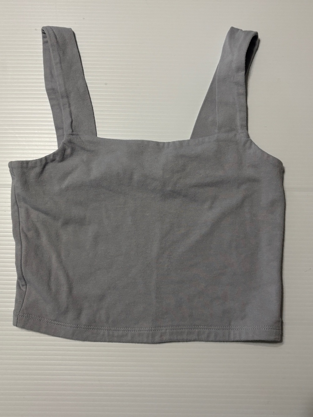 Aeropostale Women's Gray Square-Neck Crop Tank Top size medium